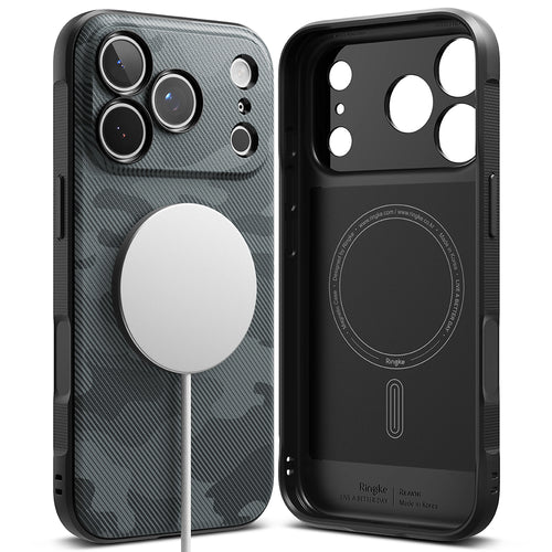 Husă pentru iPhone 17 Pro Max / iPhone 18 Pro Max, Ringke Onyx MagSafe, Camuflaj Negru