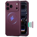 Husă pentru iPhone 17 Pro Max / iPhone 18 Pro Max, ESR Cyber HaloLock, Bordo mat