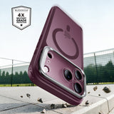 Husă pentru iPhone 17 Pro / iPhone 18 Pro, ESR Classic Hybrid HaloLock Kickstand, Bordo mat