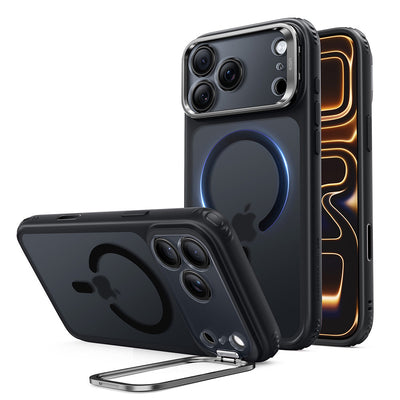 Husă pentru iPhone 17 Pro Max / iPhone 18 Pro Max, ESR Classic Hybrid HaloLock Kickstand, Negru frost