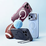 Husă pentru iPhone 17 Pro / iPhone 18 Pro, ESR Classic Hybrid HaloLock Kickstand, Neagră frost