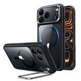 Husă pentru iPhone 17 Pro Max / iPhone 18 Pro Max, ESR Classic Hybrid HaloLock Kickstand, Transparentă Neagră
