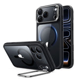Husă pentru iPhone 17 Pro / iPhone 18 Pro, ESR Classic Hybrid HaloLock Kickstand, Transparentă Neagră