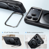 Husă pentru iPhone 17 Pro / iPhone 18 Pro, ESR Classic Hybrid HaloLock Kickstand, Transparentă Neagră