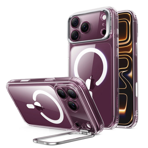 Husă pentru iPhone 17 Pro Max / iPhone 18 Pro Max, ESR Classic Hybrid HaloLock Kickstand, Transparentă