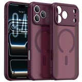 Husă pentru iPhone 17 Pro / iPhone 18 Pro, Techsuit HaloFrost II MagSafe, Vișinie