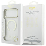 Husă pentru iPhone 18 Pro Max / iPhone 17 Pro Max, Guess Metal Outline MagSafe, Aurie