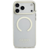 Husă pentru iPhone 18 Pro Max / iPhone 17 Pro Max, Guess Metal Outline MagSafe, Aurie