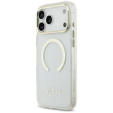 Husă pentru iPhone 18 Pro Max / iPhone 17 Pro Max, Guess Metal Outline MagSafe, Aurie