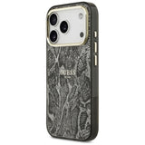 Husă pentru iPhone 17 Pro / iPhone 18 Pro, Guess Python Pattern MagSafe, Neagră