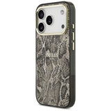 Husă pentru iPhone 17 Pro / iPhone 18 Pro, Guess Python Pattern MagSafe, Maro