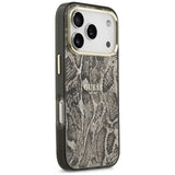 Husă pentru iPhone 17 Pro Max / iPhone 18 Pro Max, Guess Python Pattern MagSafe, Maro