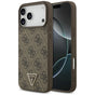 Husă pentru iPhone 17 Pro Max / iPhone 18 Pro Max, Guess Leather 4G Triangle Strass MagSafe, Maro
