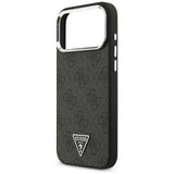 Husă pentru iPhone 17 Pro Max / iPhone 18 Pro Max, Guess Hardcase 4G Triangle Logo MagSafe, Neagră
