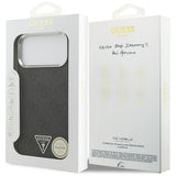 Husă pentru iPhone 17 Pro Max / iPhone 18 Pro Max, Guess Hardcase 4G Triangle Logo MagSafe, Neagră