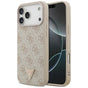 Husă pentru iPhone 18 Pro Max, Guess Leather 4G Triangle Strass MagSafe, Roz