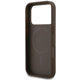 Husă pentru iPhone 17 Pro / iPhone 18 Pro, Guess Hardcase 4G Small & Classic MagSafe, Maro