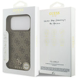 Husă pentru iPhone 17 Pro Max / iPhone 18 Pro Max, Guess Hardcase 4G Small & Classic MagSafe, Maro