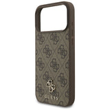 Husă pentru iPhone 17 Pro Max / iPhone 18 Pro Max, Guess Hardcase 4G Small & Classic MagSafe, Maro