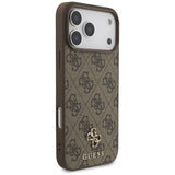 Husă pentru iPhone 17 Pro Max / iPhone 18 Pro Max, Guess Hardcase 4G Small & Classic MagSafe, Maro