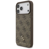 Husă pentru iPhone 17 Pro Max / iPhone 18 Pro Max, Guess Hardcase 4G Small & Classic MagSafe, Maro