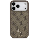 Husă pentru iPhone 17 Pro Max / iPhone 18 Pro Max, Guess Hardcase 4G Small & Classic MagSafe, Maro