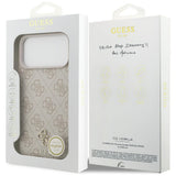 Husă pentru iPhone 17 Pro Max / iPhone 18 Pro Max, Guess Hardcase 4G Small & Classic MagSafe, Roz