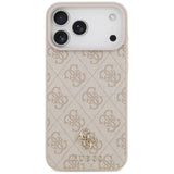 Husă pentru iPhone 17 Pro Max / iPhone 18 Pro Max, Guess Hardcase 4G Small & Classic MagSafe, Roz