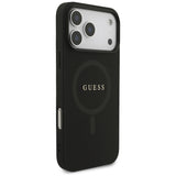 Husă pentru iPhone 17 Pro Max / iPhone 18 Pro Max, Guess Saffiano MagSafe, Neagră