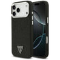 Husă pentru iPhone 17 Pro Max / iPhone 18 Pro Max, Guess Glitter Triangle Logo MagSafe, Neagră