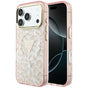 Husă pentru iPhone 17 Pro Max / iPhone 18 Pro Max, Guess Leopard Glitter Triangle Logo MagSafe, Roz