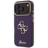 Husă pentru iPhone 17 Pro / iPhone 18 Pro, Guess IML 4G Metal Script, Bordo
