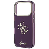 Husă pentru iPhone 17 Pro / iPhone 18 Pro, Guess IML 4G Metal Script, Bordo