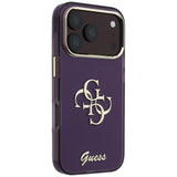 Husă pentru iPhone 17 Pro / iPhone 18 Pro, Guess IML 4G Metal Script, Bordo