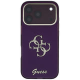 Husă pentru iPhone 17 Pro / iPhone 18 Pro, Guess IML 4G Metal Script, Bordo