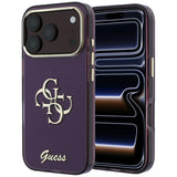 Husă pentru iPhone 17 Pro / iPhone 18 Pro, Guess IML 4G Metal Script, Bordo