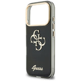Husă pentru iPhone 17 Pro / iPhone 18 Pro, Guess IML 4G Metal Script, Neagră