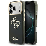 Husă pentru iPhone 17 Pro / iPhone 18 Pro, Guess IML 4G Metal Script, Neagră