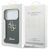 Husă pentru iPhone 17 Pro Max / iPhone 18 Pro Max, Guess IML 4G Metal Script, Neagră