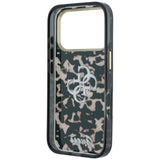 Husă pentru iPhone 17 Pro / iPhone 18 Pro, Guess IML 4G Metal Script, Maro