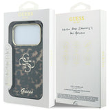 Husă pentru iPhone 17 Pro Max / iPhone 18 Pro Max, Guess IML 4G Metal Script, Maro