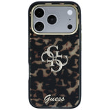 Husă pentru iPhone 17 Pro Max / iPhone 18 Pro Max, Guess IML 4G Metal Script, Maro