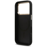 Husă pentru iPhone 17 Pro / iPhone 18 Pro, Guess Hardcase 4G Triangle Logo MagSafe, Neagră