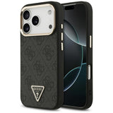 Husă pentru iPhone 17 Pro / iPhone 18 Pro, Guess Hardcase 4G Triangle Logo MagSafe, Neagră