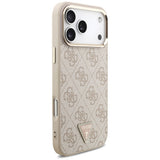 Husă pentru iPhone 17 Pro Max / iPhone 18 Pro Max, Guess Hardcase 4G Triangle Logo MagSafe, Roz