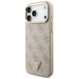 Husă pentru iPhone 17 Pro Max / iPhone 18 Pro Max, Guess Hardcase 4G Triangle Logo MagSafe, Roz