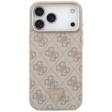 Husă pentru iPhone 17 Pro Max / iPhone 18 Pro Max, Guess Hardcase 4G Triangle Logo MagSafe, Roz