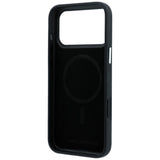 Husă pentru iPhone 17 Pro / iPhone 18 Pro, Karl Lagerfeld Hardcase MagSafe Grained Leather Elongated Logo, Neagră
