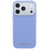 Husă pentru iPhone 17 Pro / iPhone 18 Pro, Karl Lagerfeld Hardcase MagSafe Grained Leather Elongated Logo, Albastră
