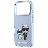 Husă pentru iPhone 17 Pro Max / iPhone 18 Pro Max, Karl Lagerfeld HC MagSafe IML KC Bodies Sketch Print, Albastră